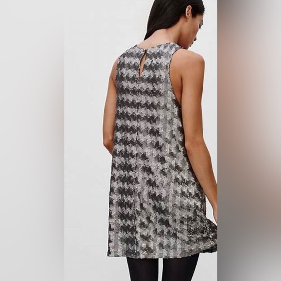 Aritzia Canterbury Matte Sequin Party Dress in Black - Picture 4 of 4